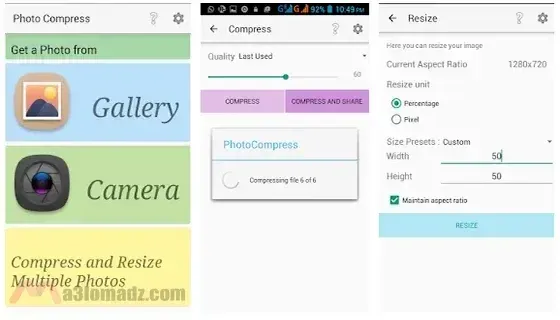 تطبيق ضغط الصور Photo Compressor and Resizer