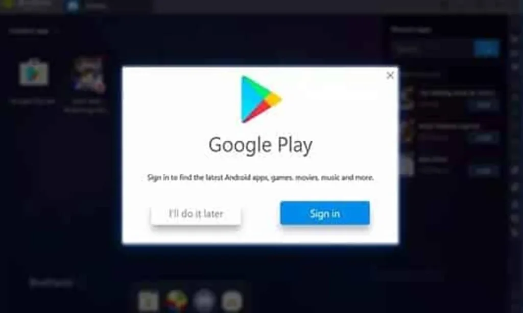 BlueStacks تسجيل الدخول إلى حساب Google Play